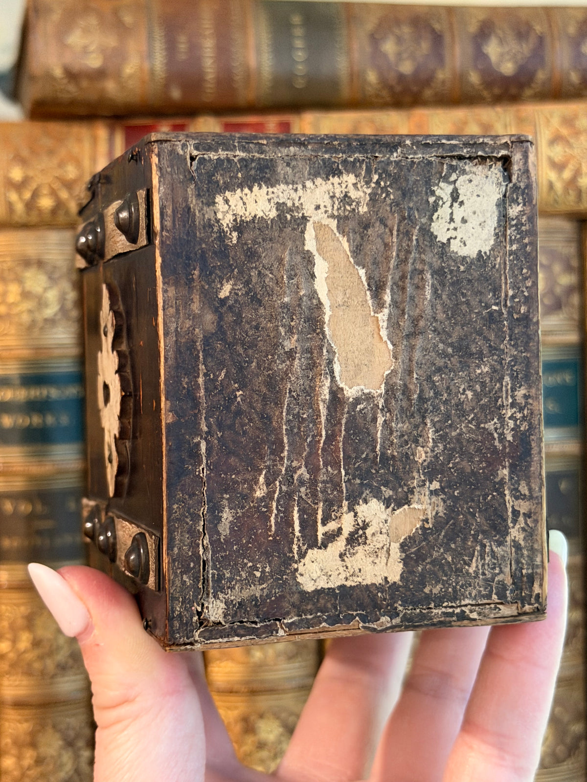 Antique Miniature Victorian Box with Key Hole