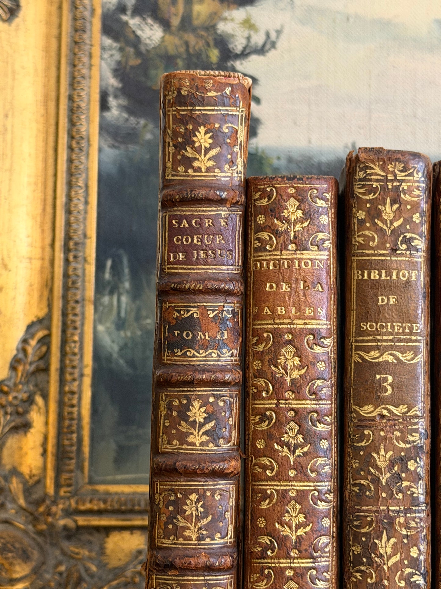 1776 French Leather Book with Hidden Compartment & Royal Provenance