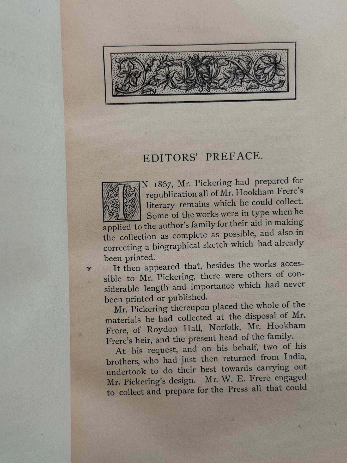 1874 The Works of John Hookham Frere- Set of 3