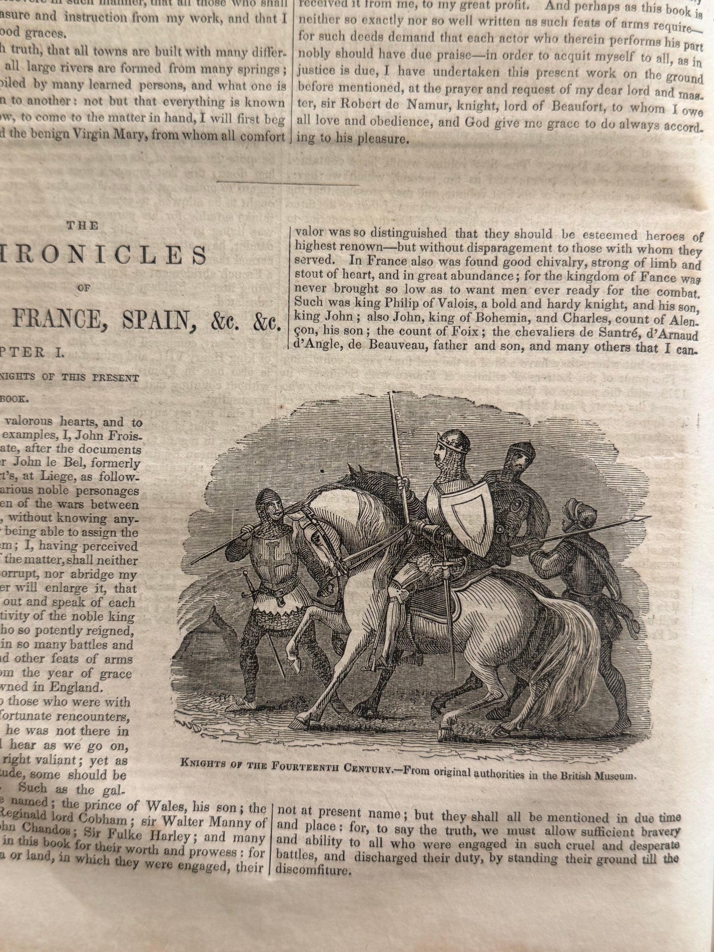 Chronicles of England, France & Spain by Sir John Froissart- Circa 1840