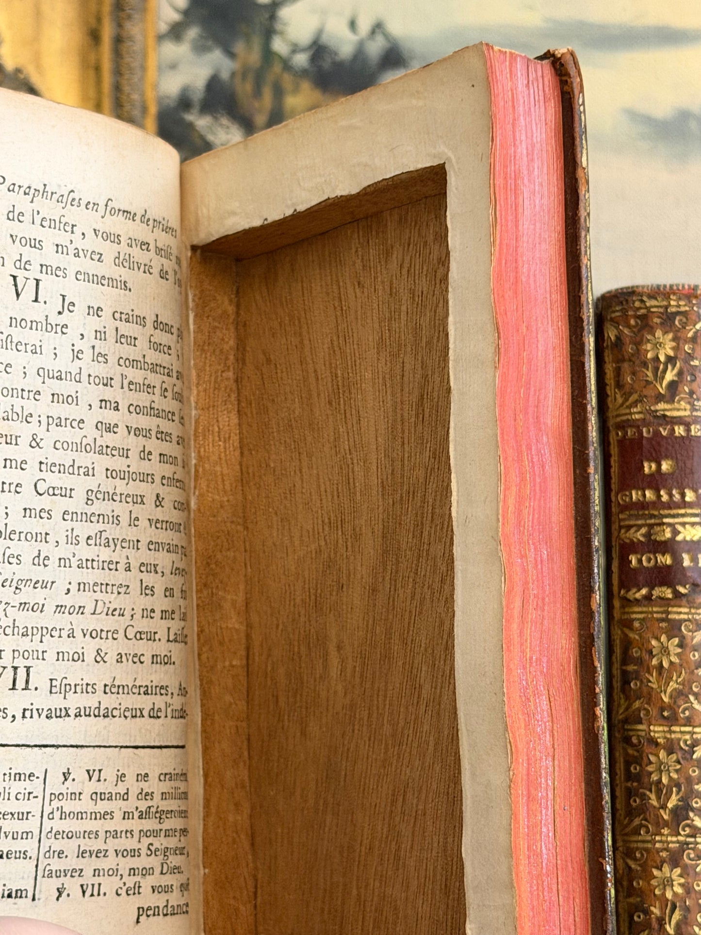 1776 French Leather Book with Hidden Compartment & Royal Provenance