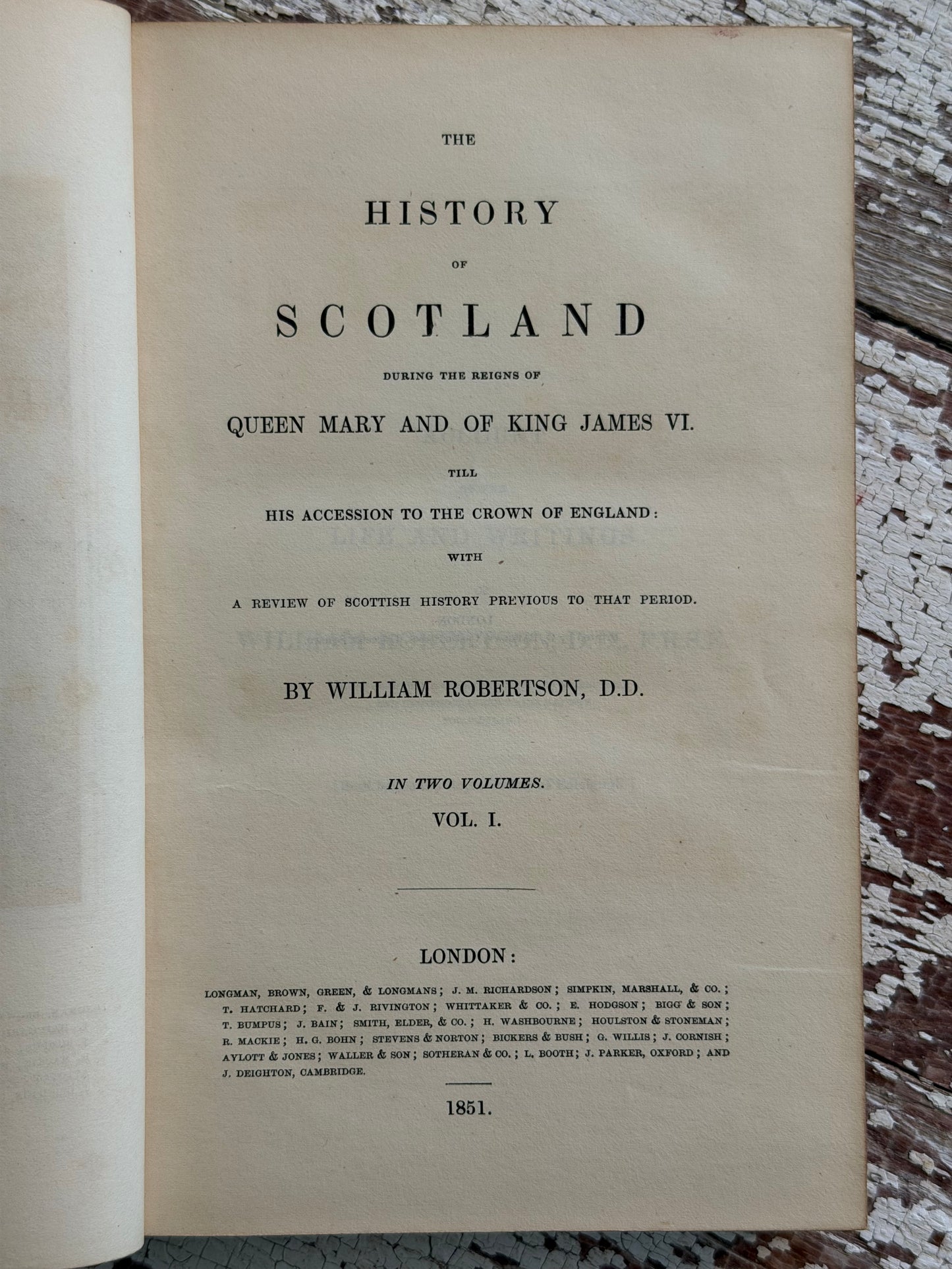 1851 The Works of William Robertson, D.D.- Complete in 6 Books