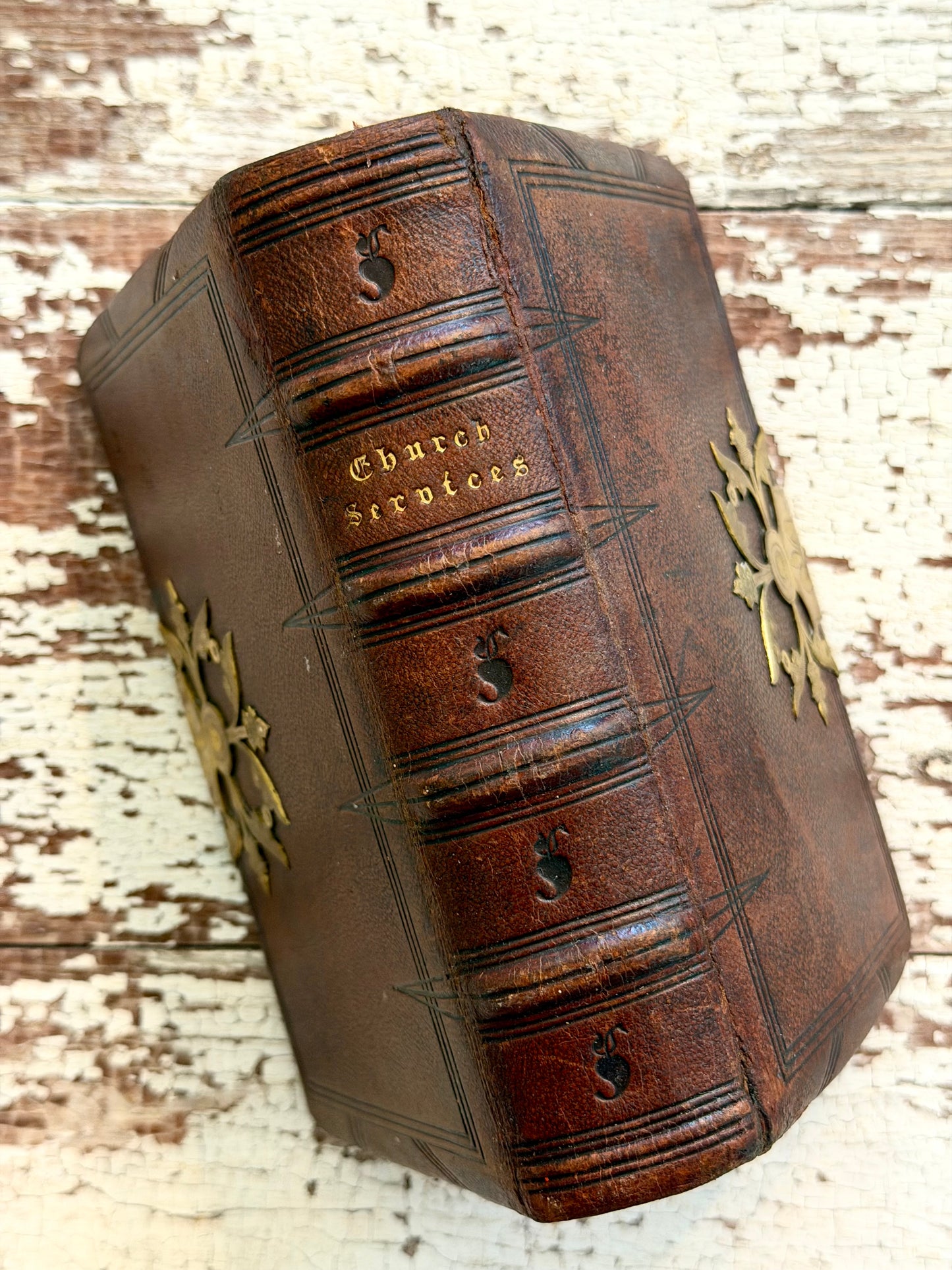 1854 Book of Common Prayer with Gauffered Edge & Brass Hardware