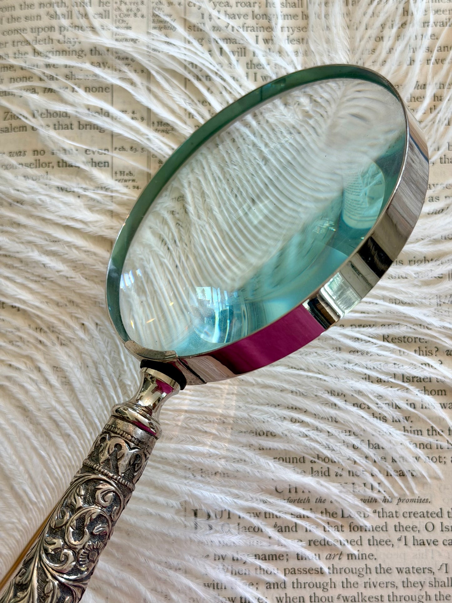 Antique Silver Magnifying Glass