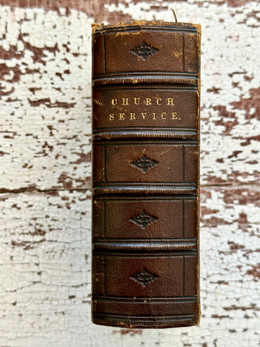 1860 Full Leather Church Services Book