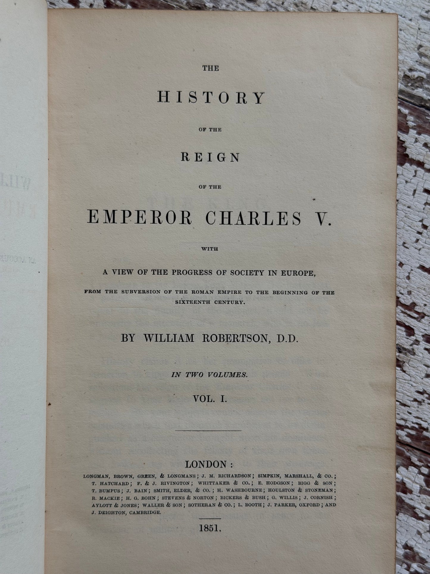1851 The Works of William Robertson, D.D.- Complete in 6 Books