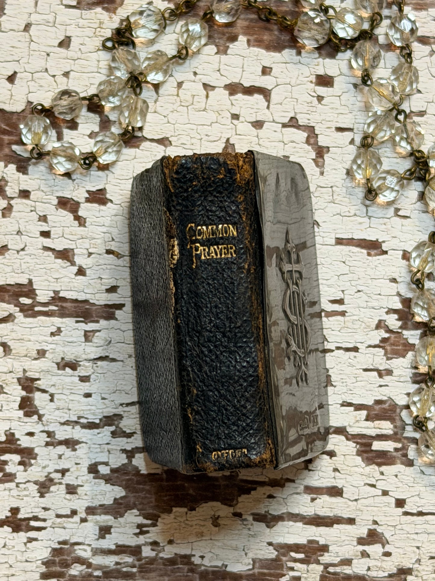 Antique Miniature The Book of Common Prayer with Sterling Silver Cover