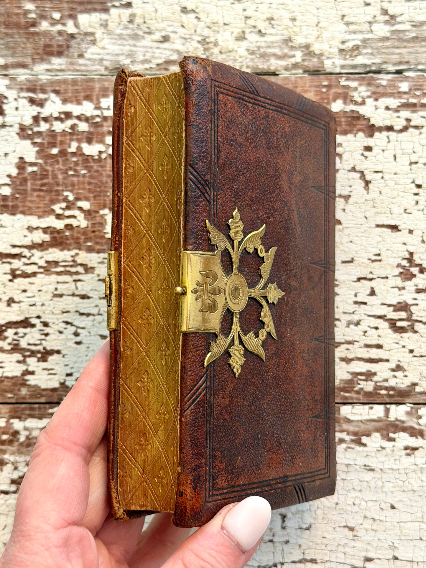 1854 Book of Common Prayer with Gauffered Edge & Brass Hardware