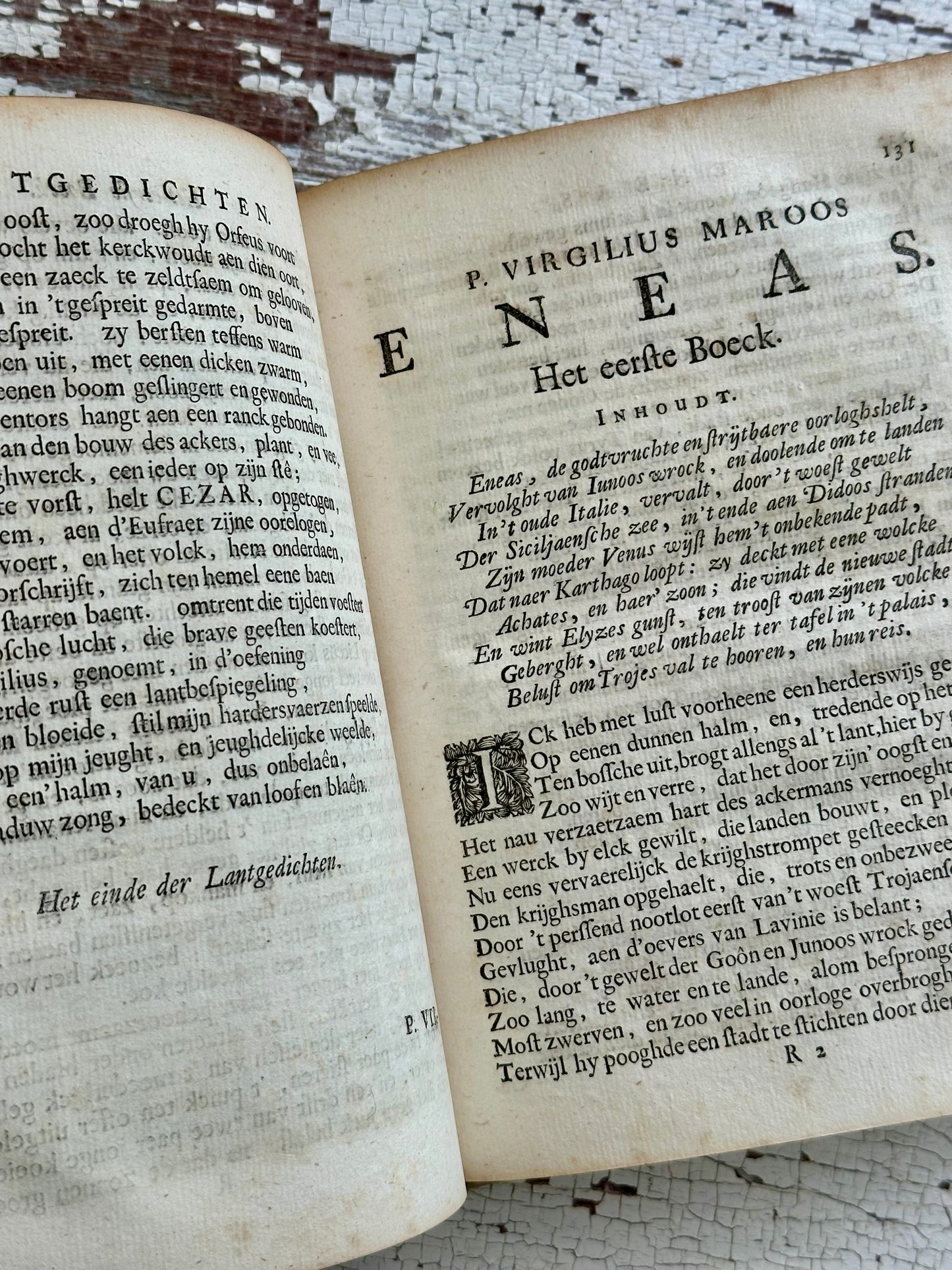 1696 Publious Virgilius Maroos Works in Full Vellum