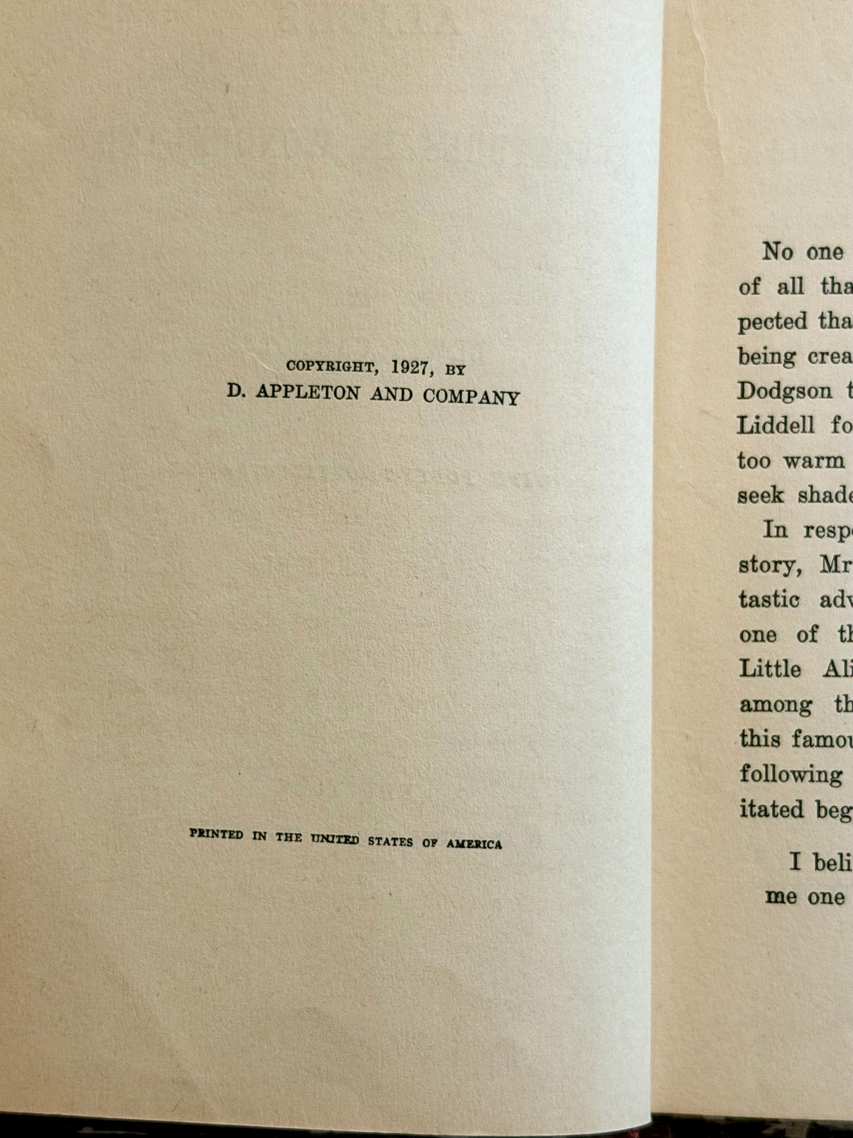 1927 Alice’s Adventures in Wonderland by Lewis Carrol