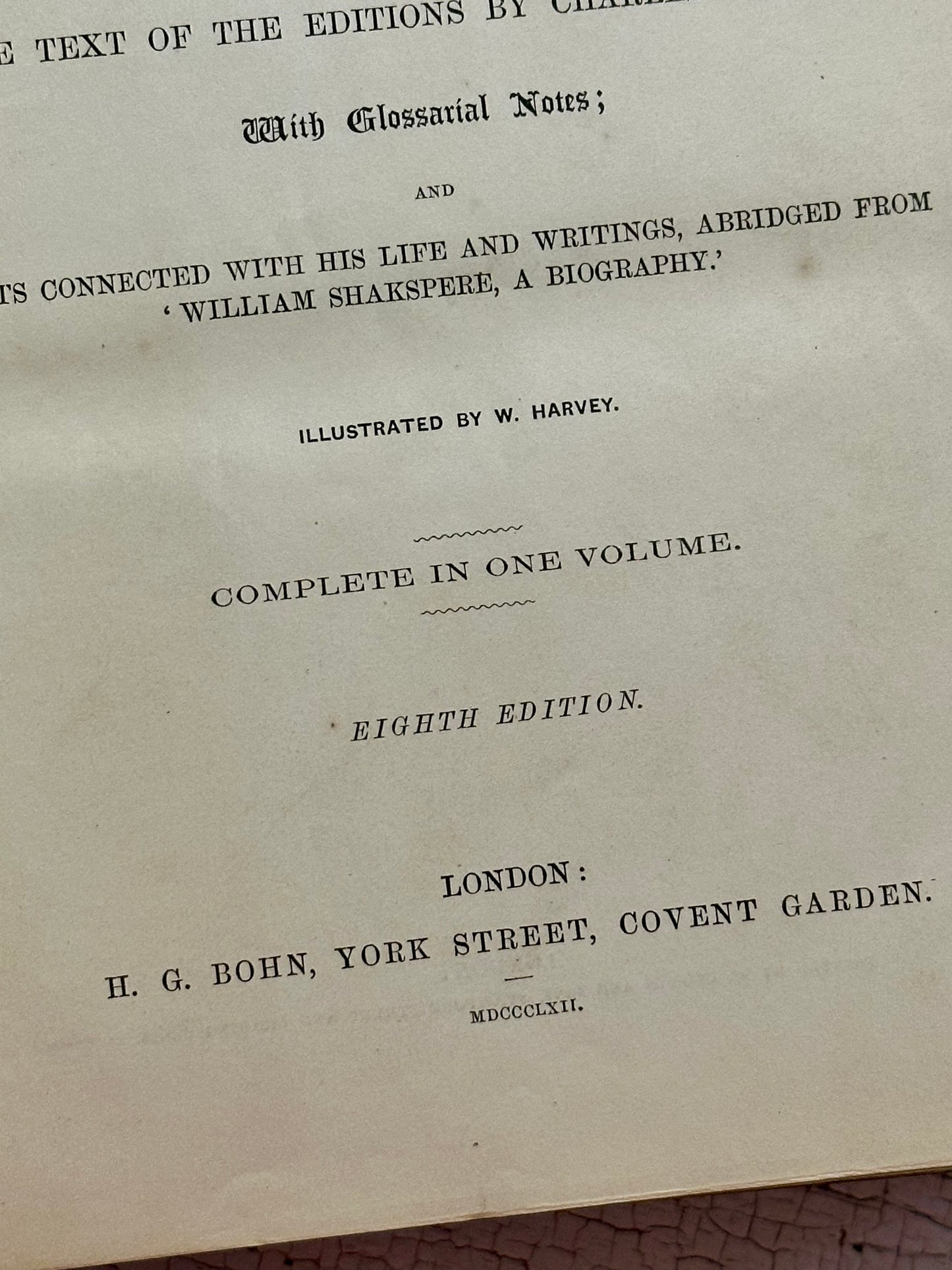 Rare• 1862 The Complete Works of William Shakspere; Plays & Poems