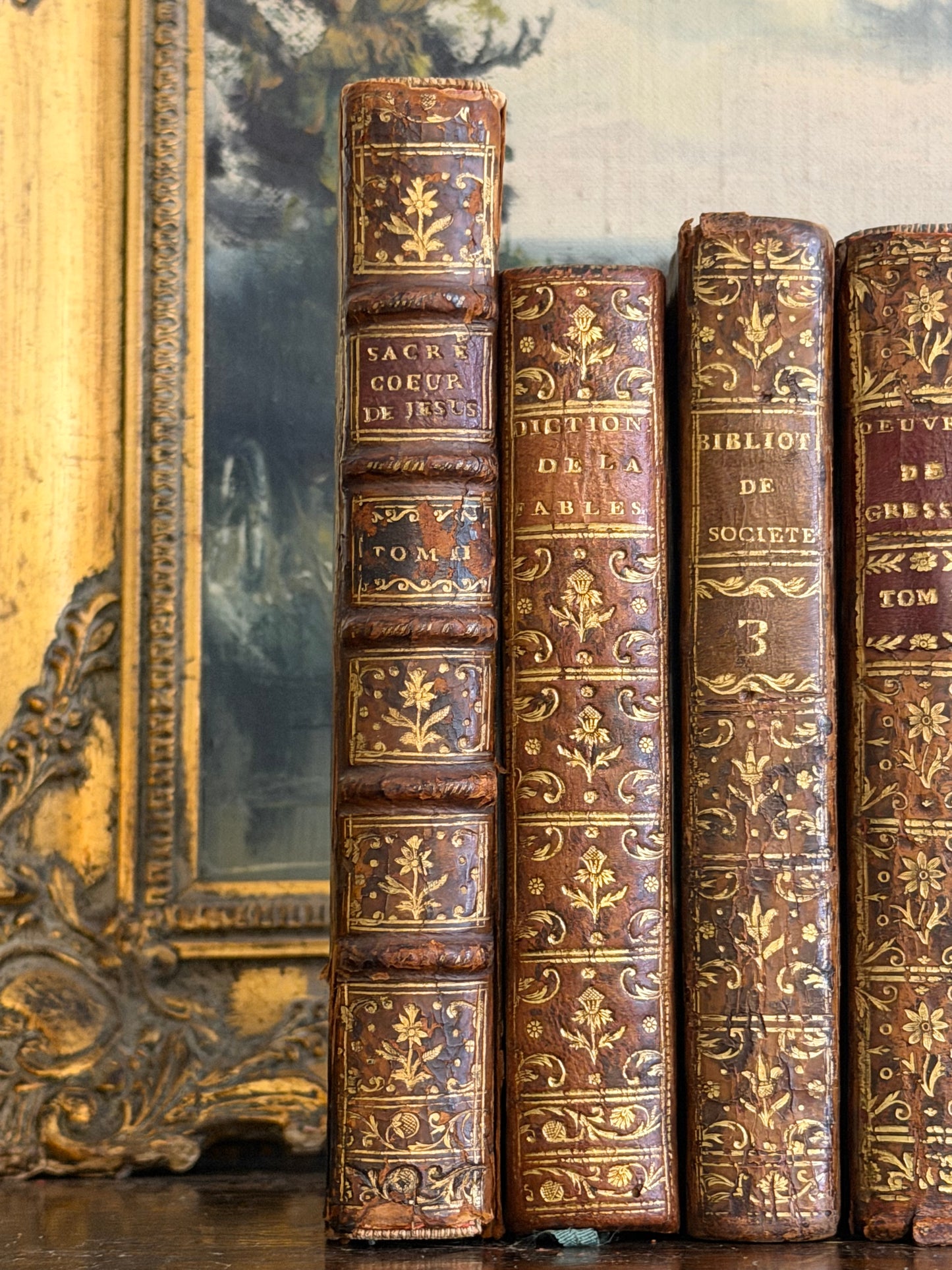 1776 French Leather Book with Hidden Compartment & Royal Provenance