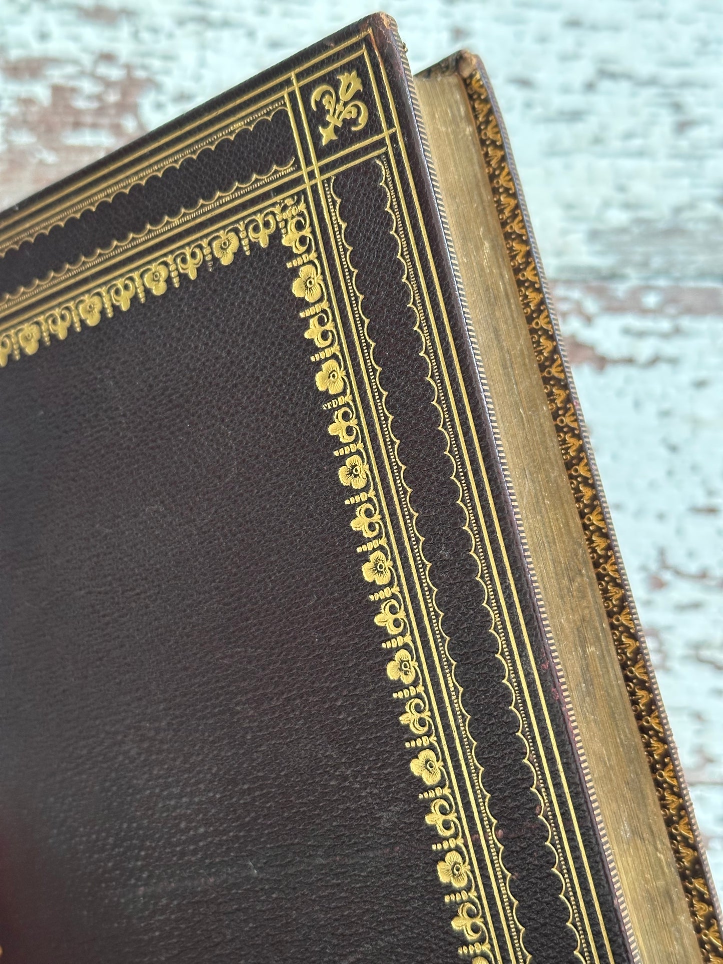 Rare 1857 The Course of Time Book With Hidden Fore-edge Painting