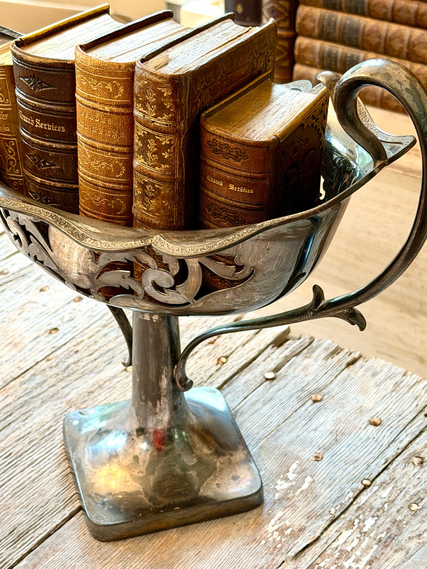 Large Ornate Silver Trophy or Jardiniere