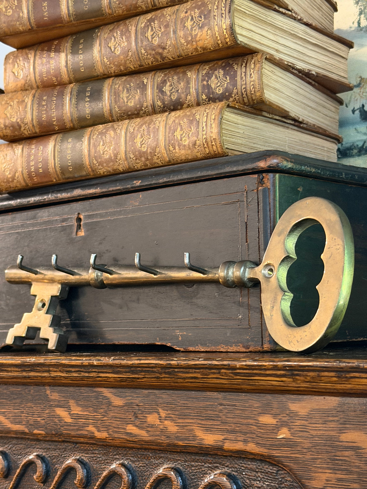 Vintage Brass Key Hooks