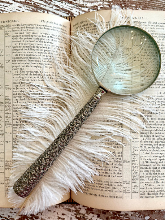 Antique Silver Magnifying Glass