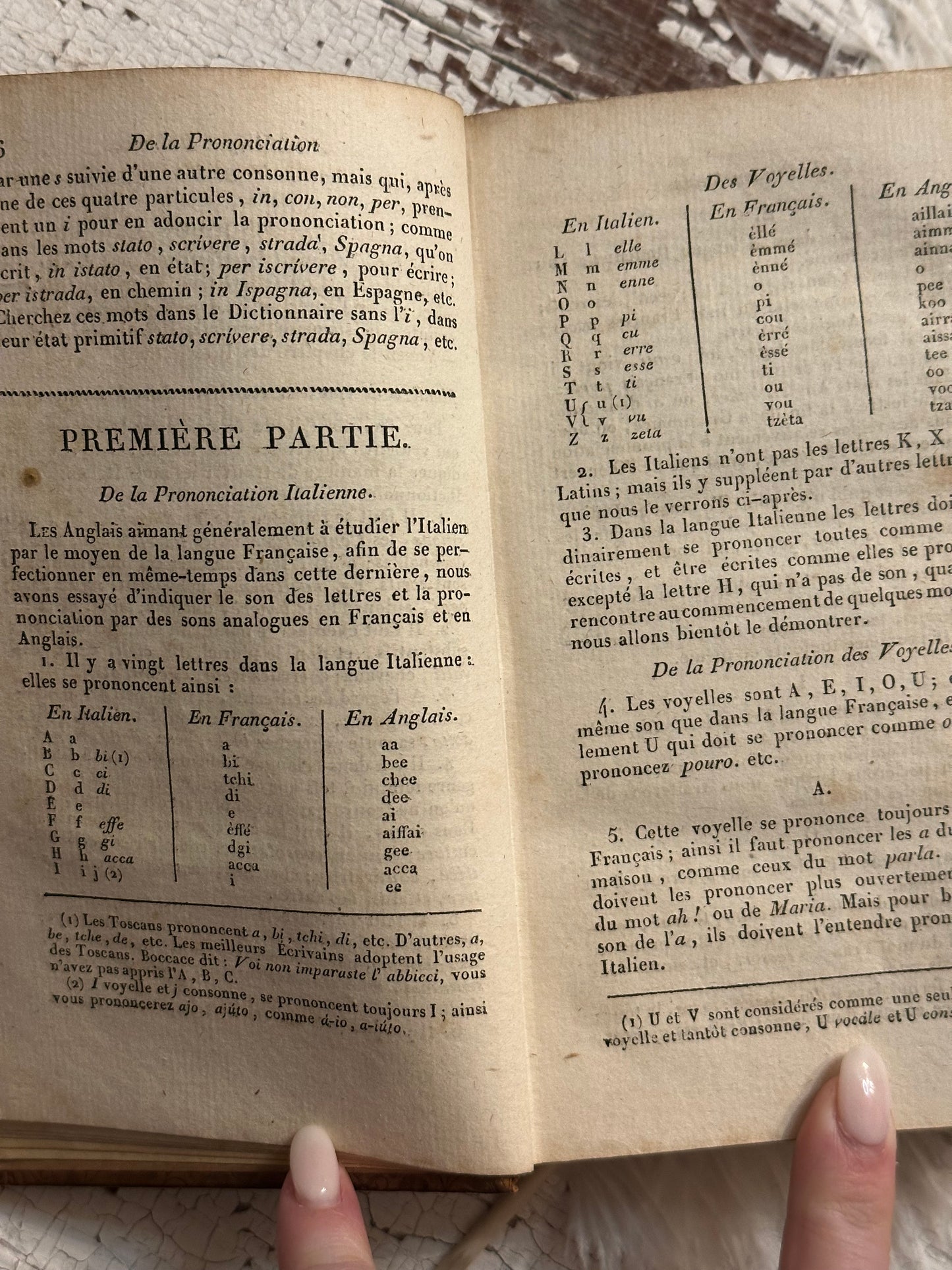 Rare- 1823 Italian Grammar Book in French