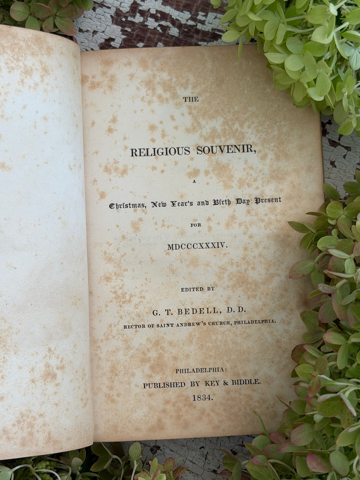 1834 The Religious Souvenir Book
