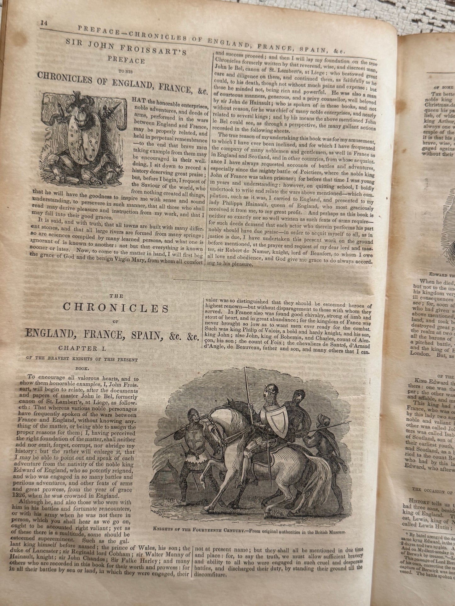 Chronicles of England, France & Spain by Sir John Froissart- Circa 1840