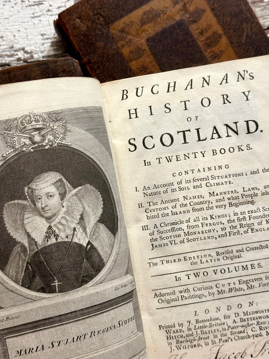Very Rare-1733 Buchanan’s History of Scotland Book Set