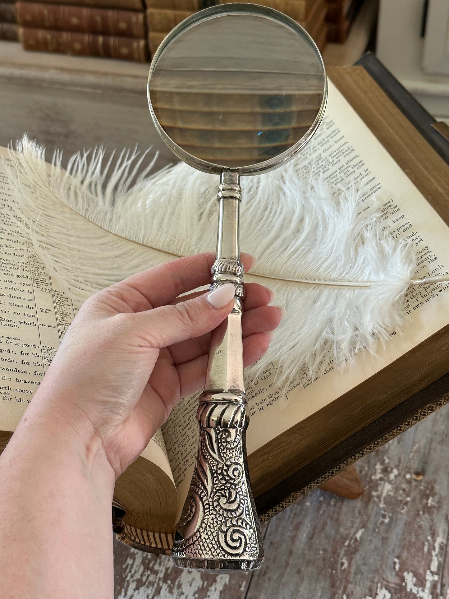 Victorian Silver Magnifying Glass