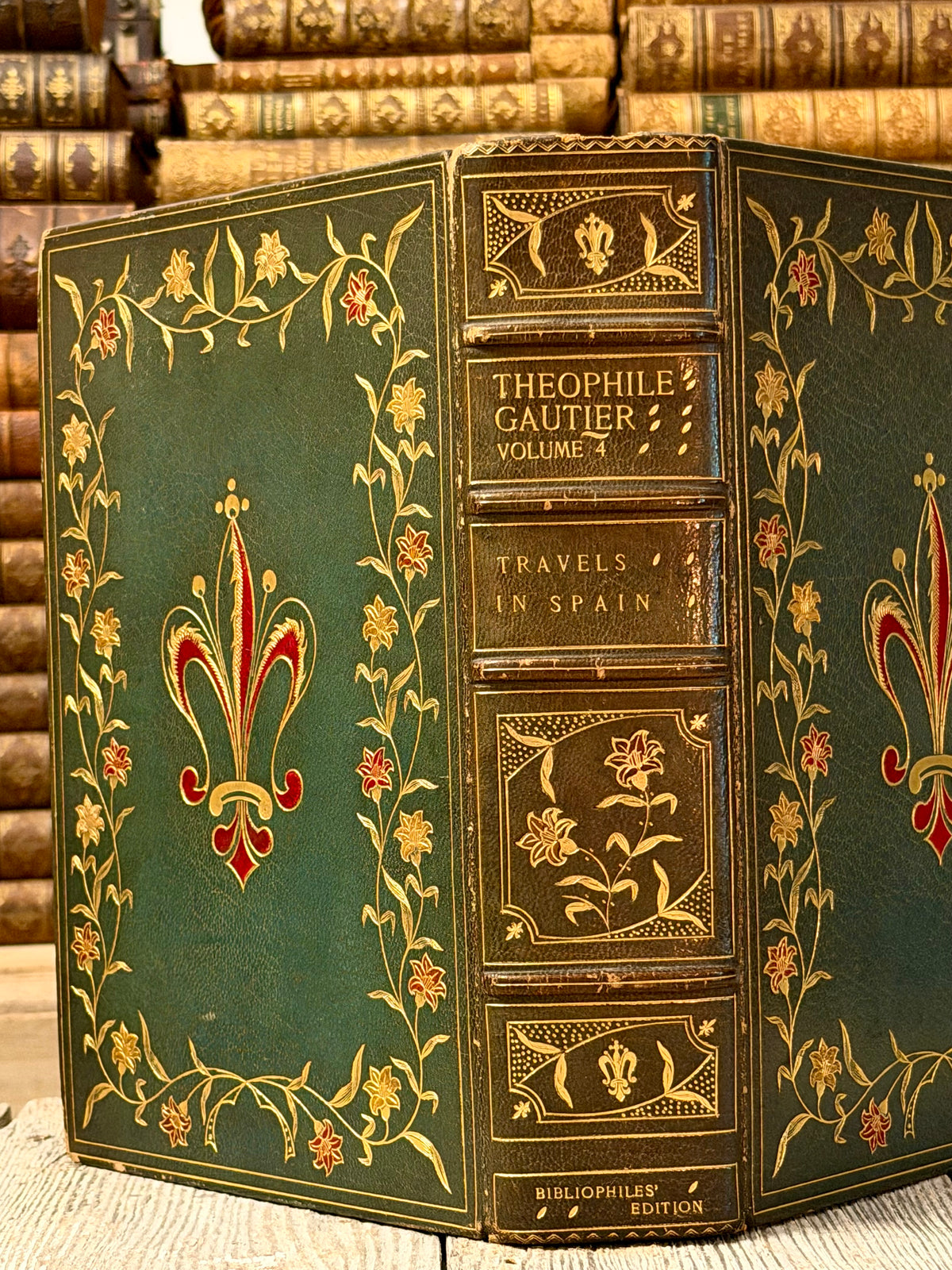 1901 The Works of Theophile Gautier, Travels in Spain- Very Rare Fine Binding