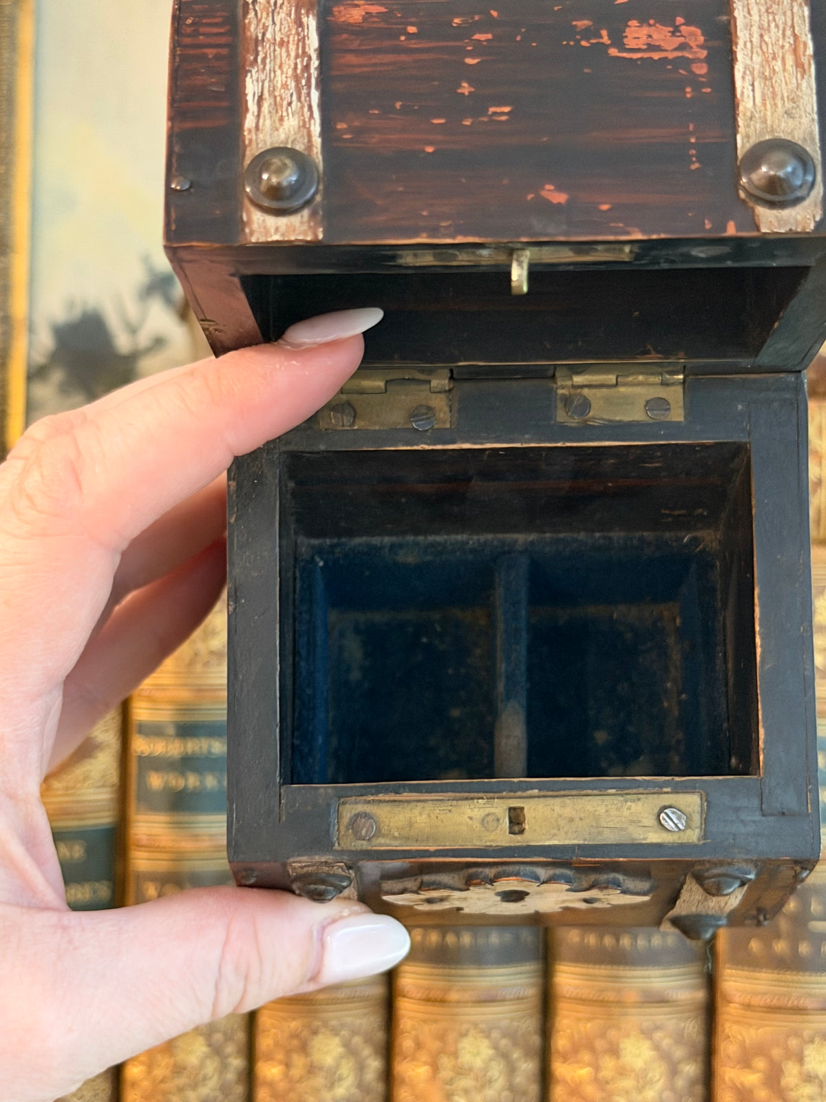 Antique Miniature Victorian Box with Key Hole