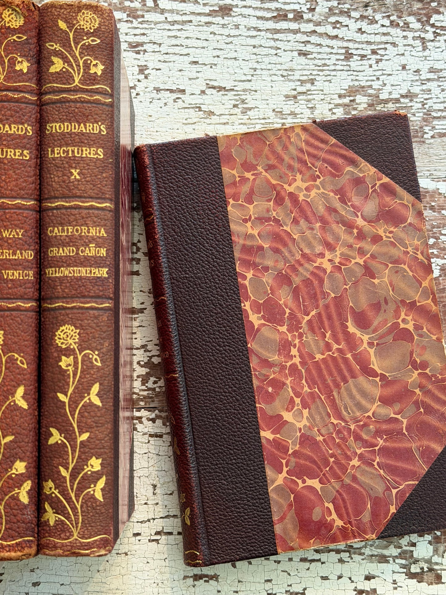 1906 Set of Stoddard’s Lectures with Floral Spines