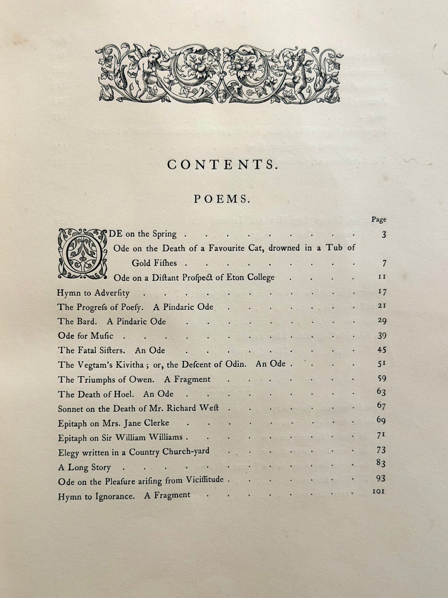 1879 Poems & Letters by Thomas Gray- Prized Binding