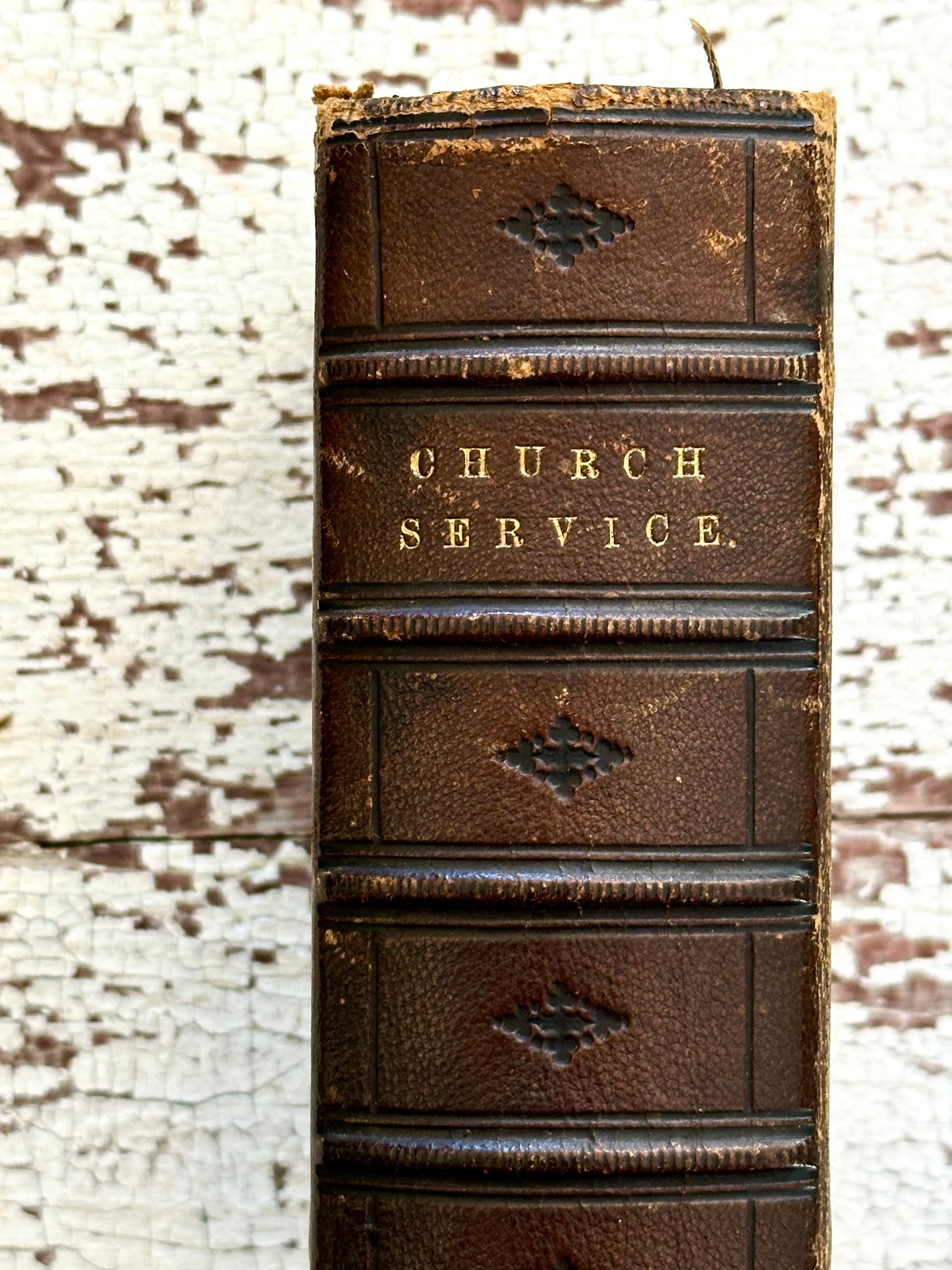 1860 Full Leather Church Services Book