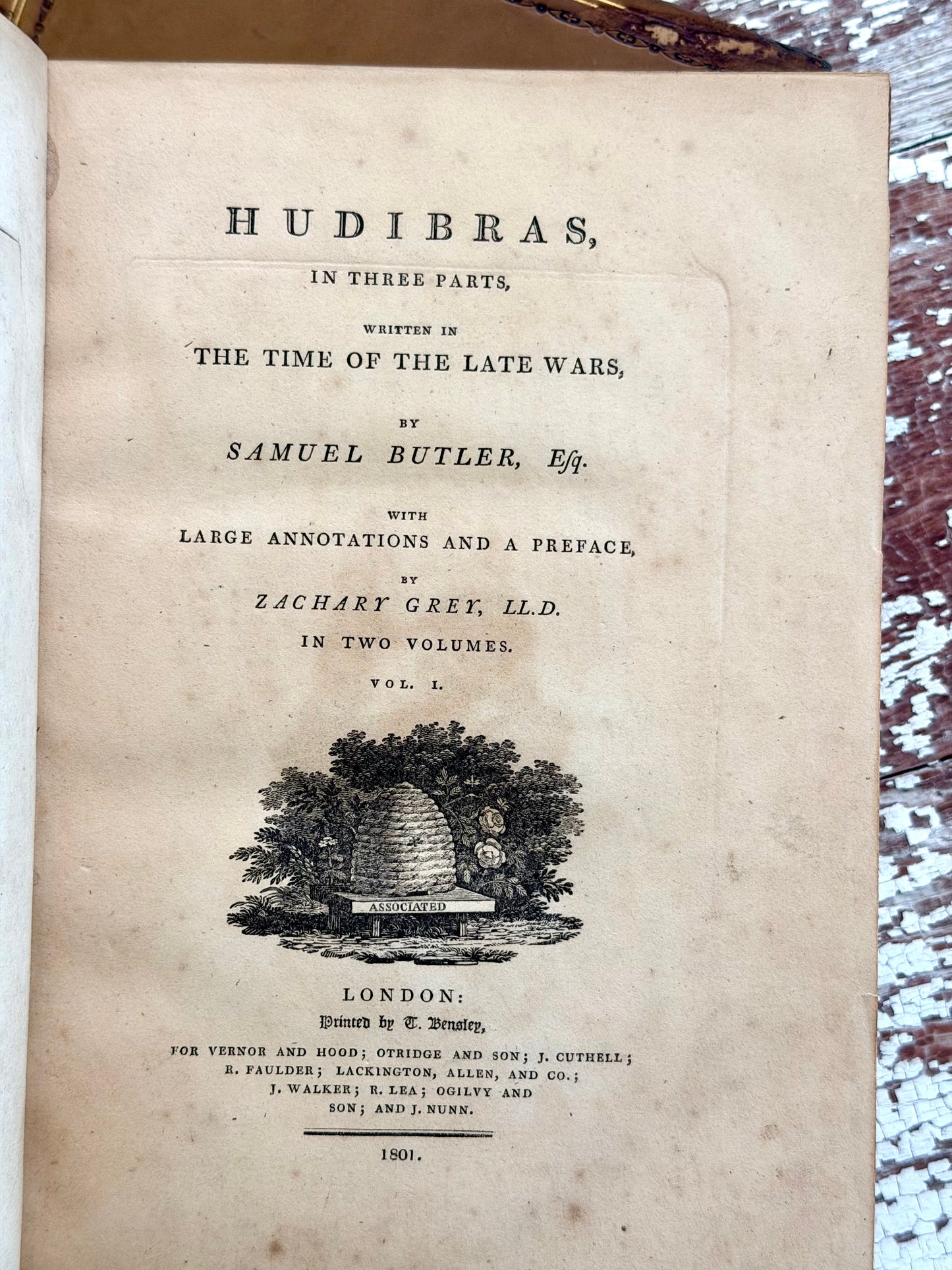 1801 Hudibras by Samuel Butler- Complete in Two Volumes