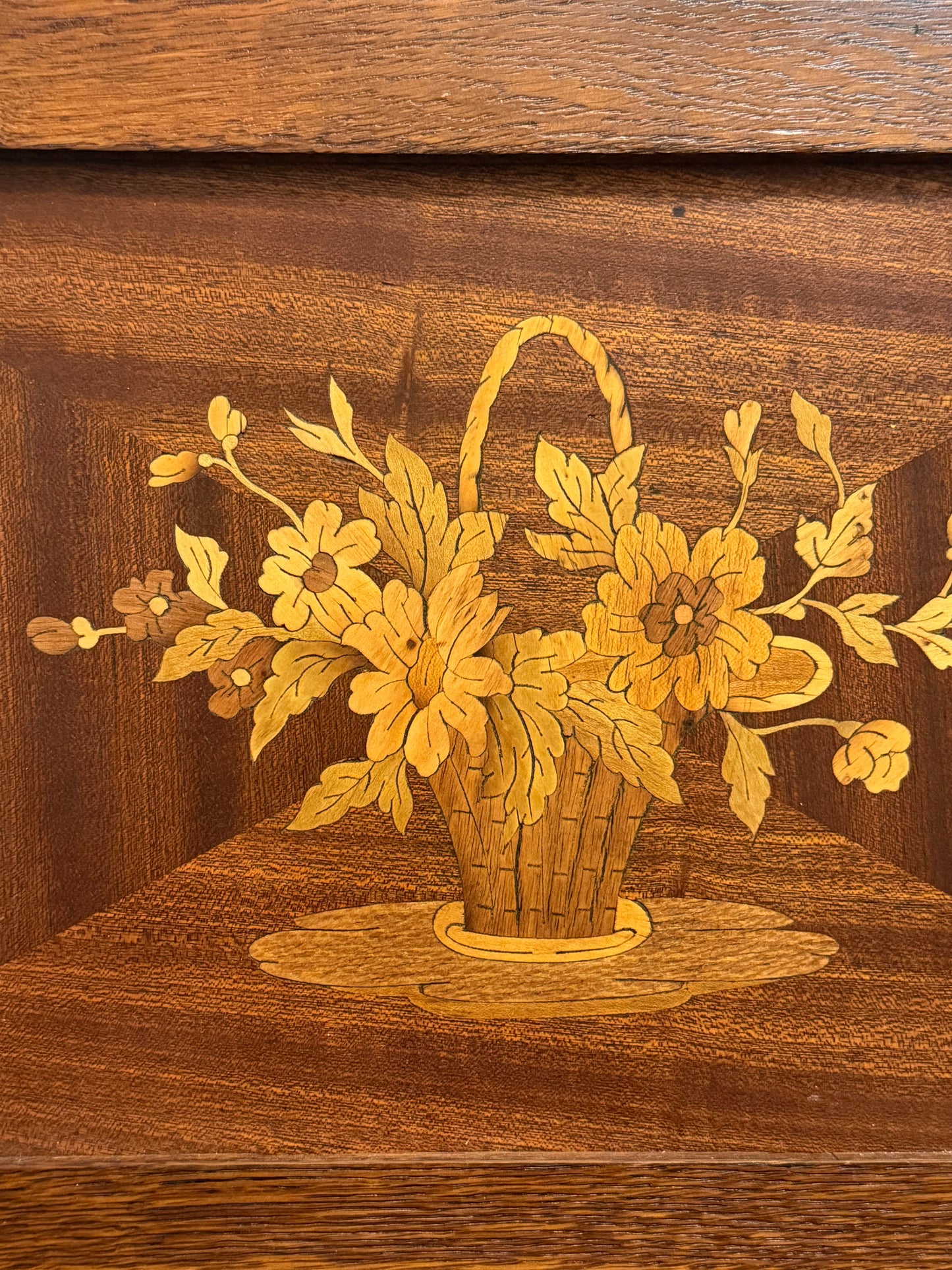 Vintage Wood Inlay Art Piece