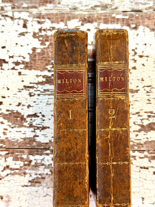 1788 Pair of John Milton’s Poetical Works