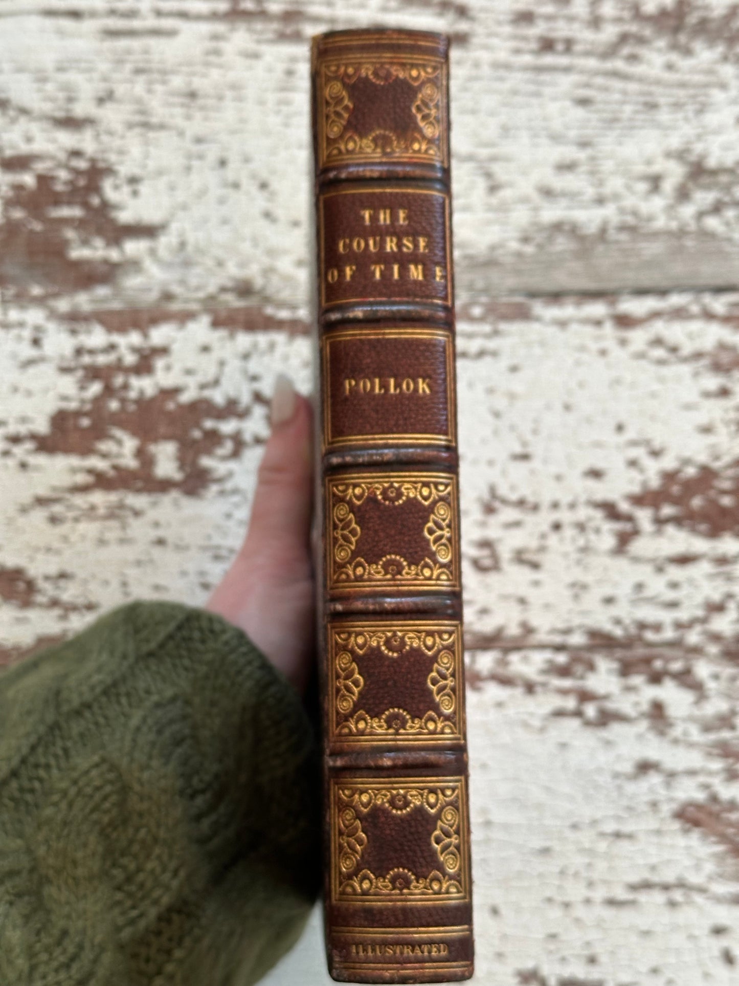 Rare 1857 The Course of Time Book With Hidden Fore-edge Painting