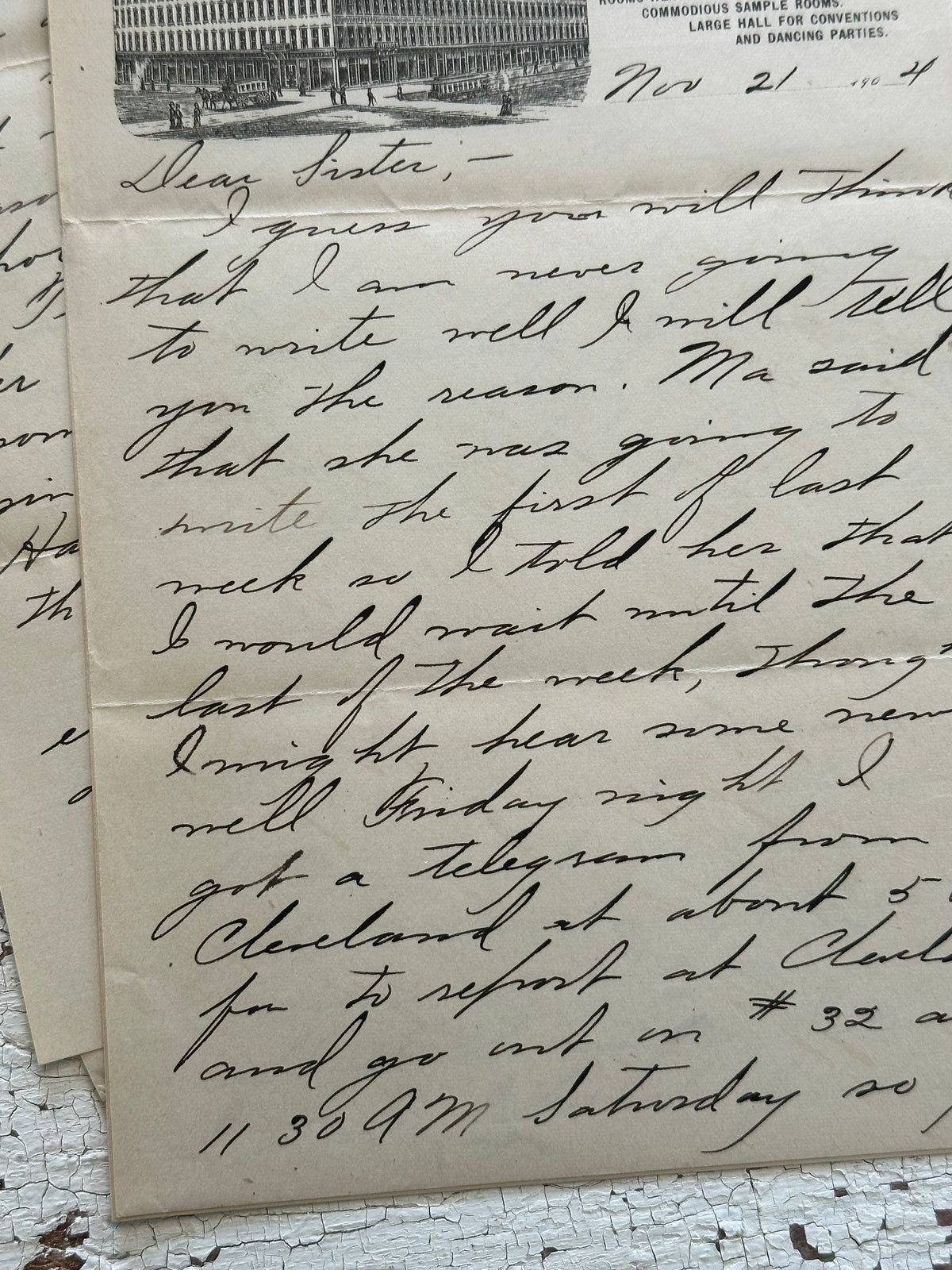 Burrow Letters 1904 Letter Home to a Sister- Discusses the Election of Theadore Roose ...