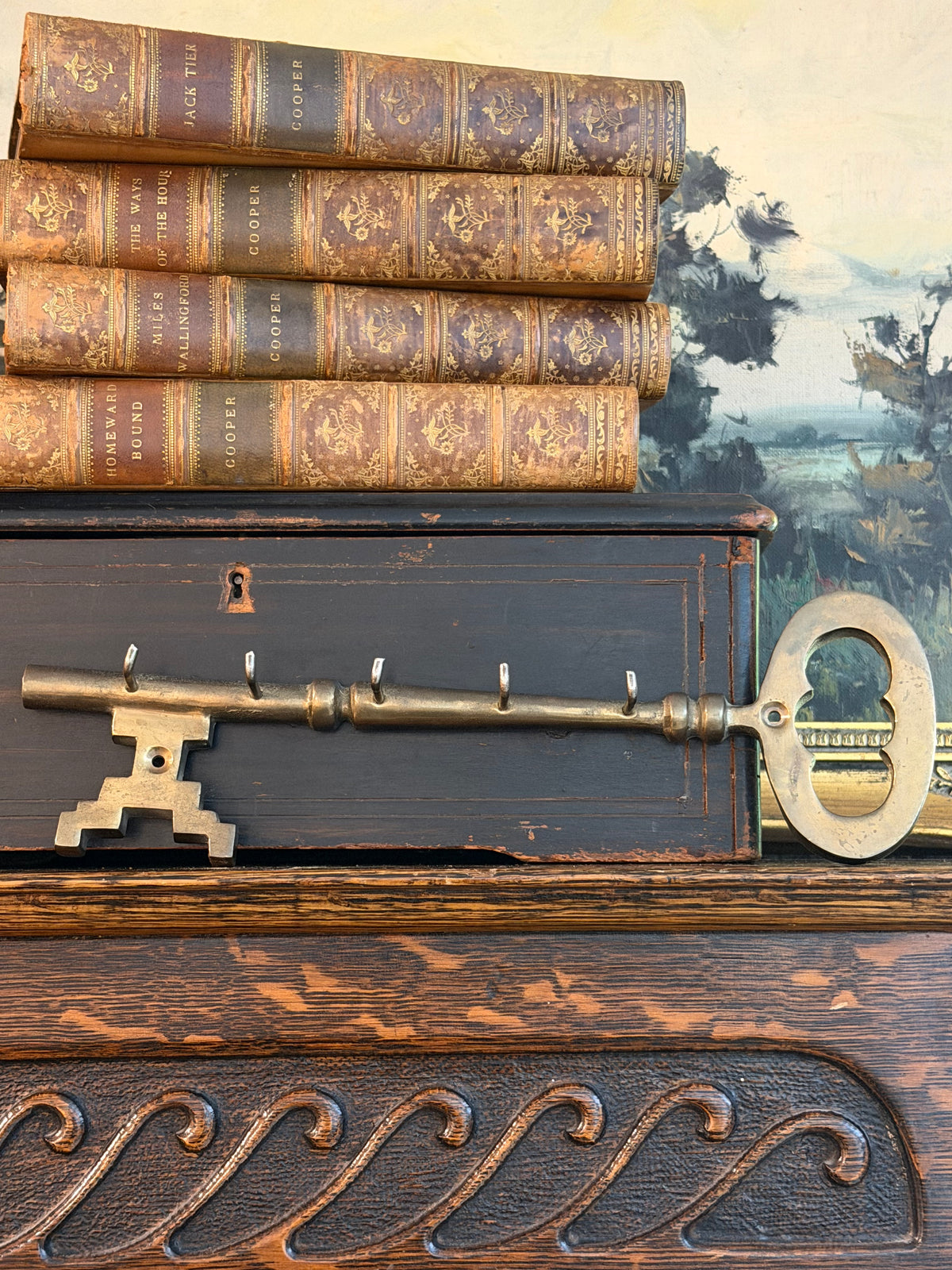 Vintage Brass Key Hooks