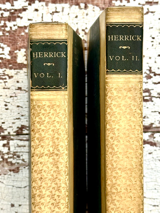 1893 The Poetical Works of Robert Herrick- Vellum