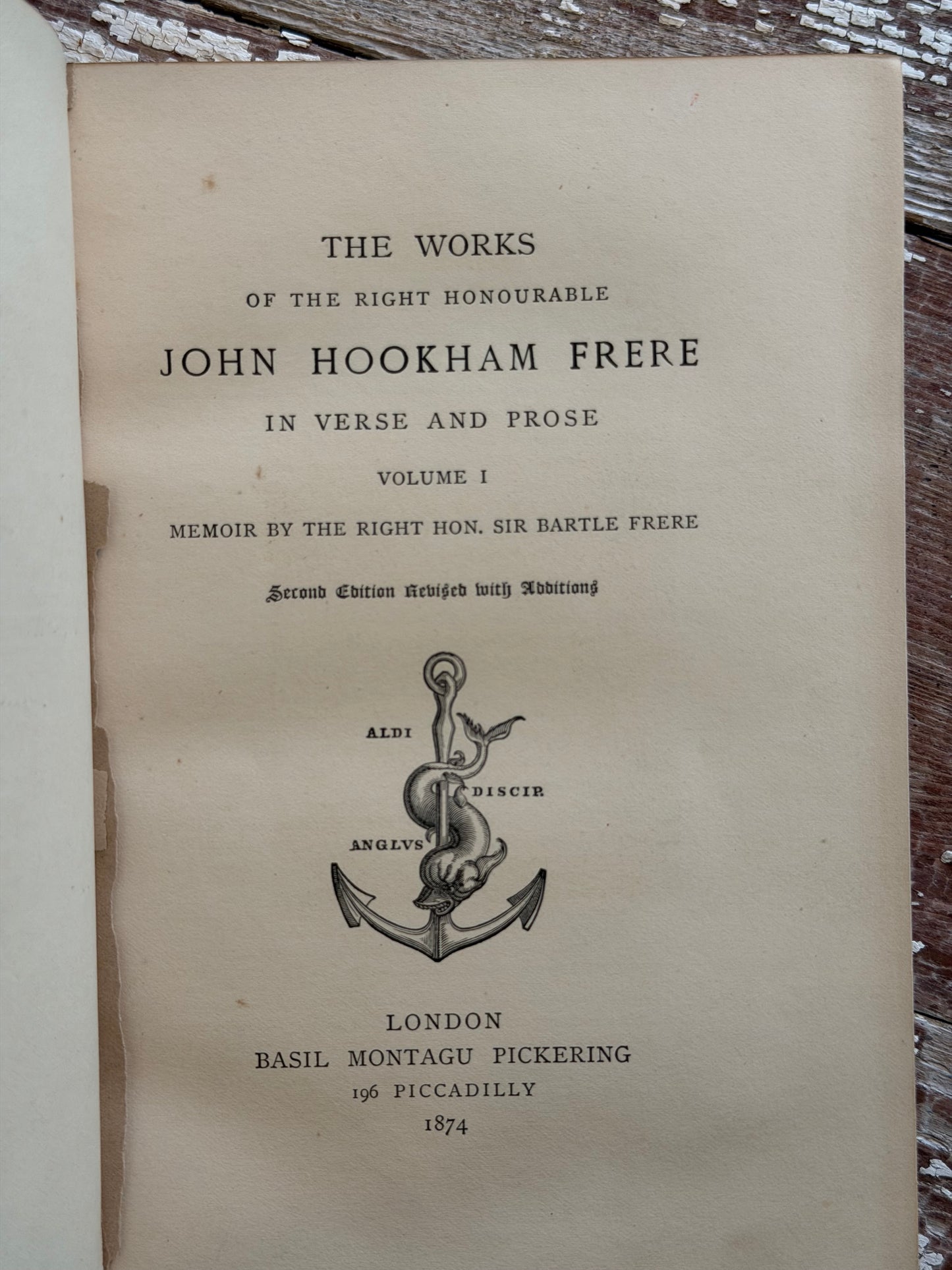 1874 The Works of John Hookham Frere- Set of 3