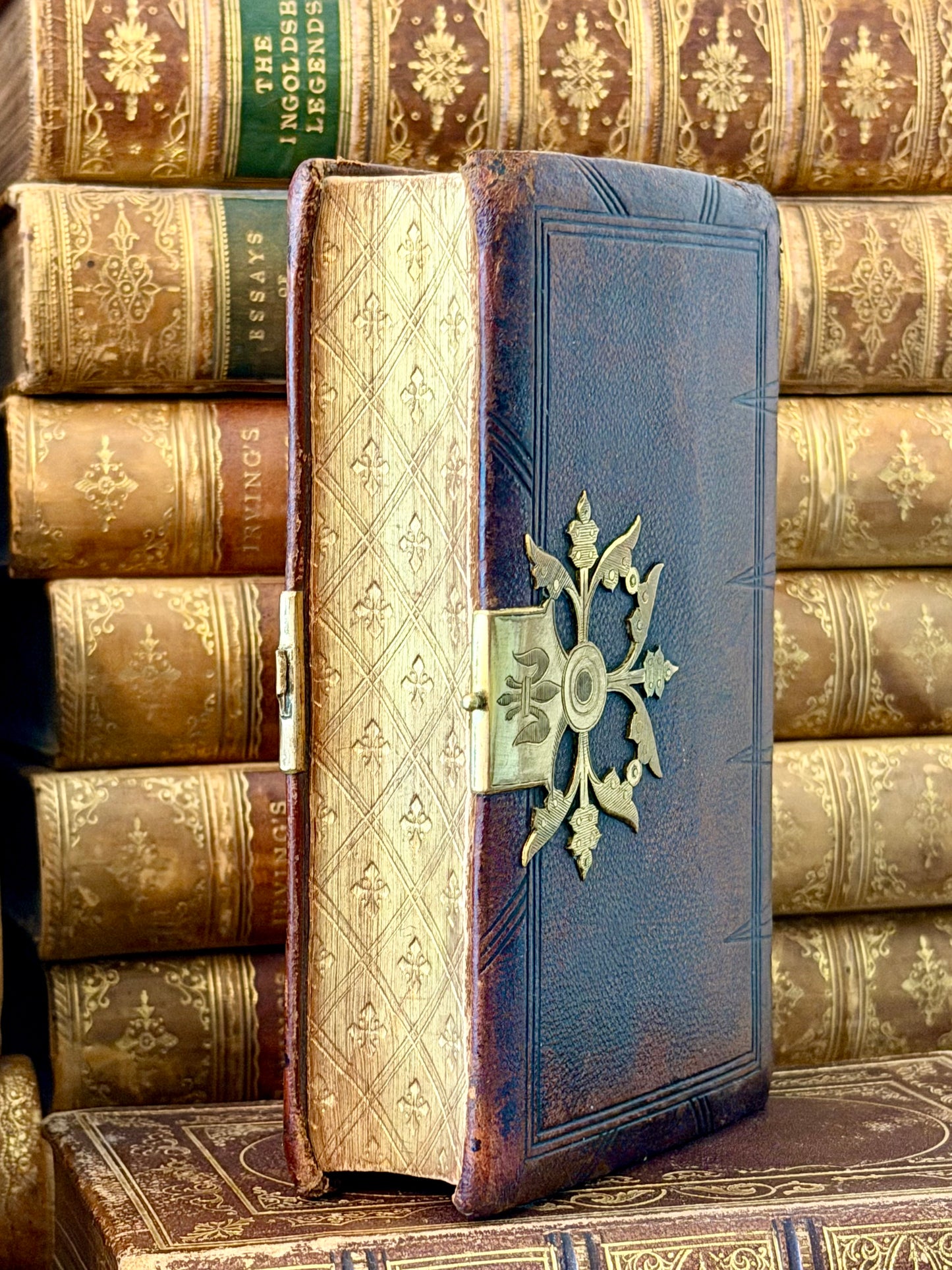 1854 Book of Common Prayer with Gauffered Edge & Brass Hardware