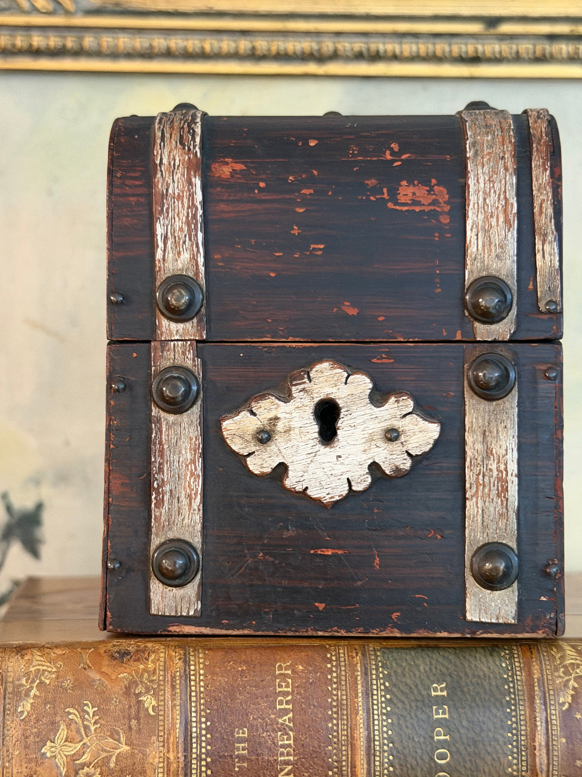 Antique Miniature Victorian Box with Key Hole