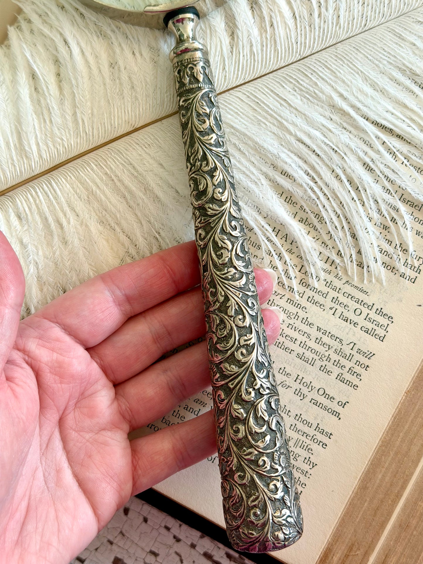 Antique Silver Magnifying Glass