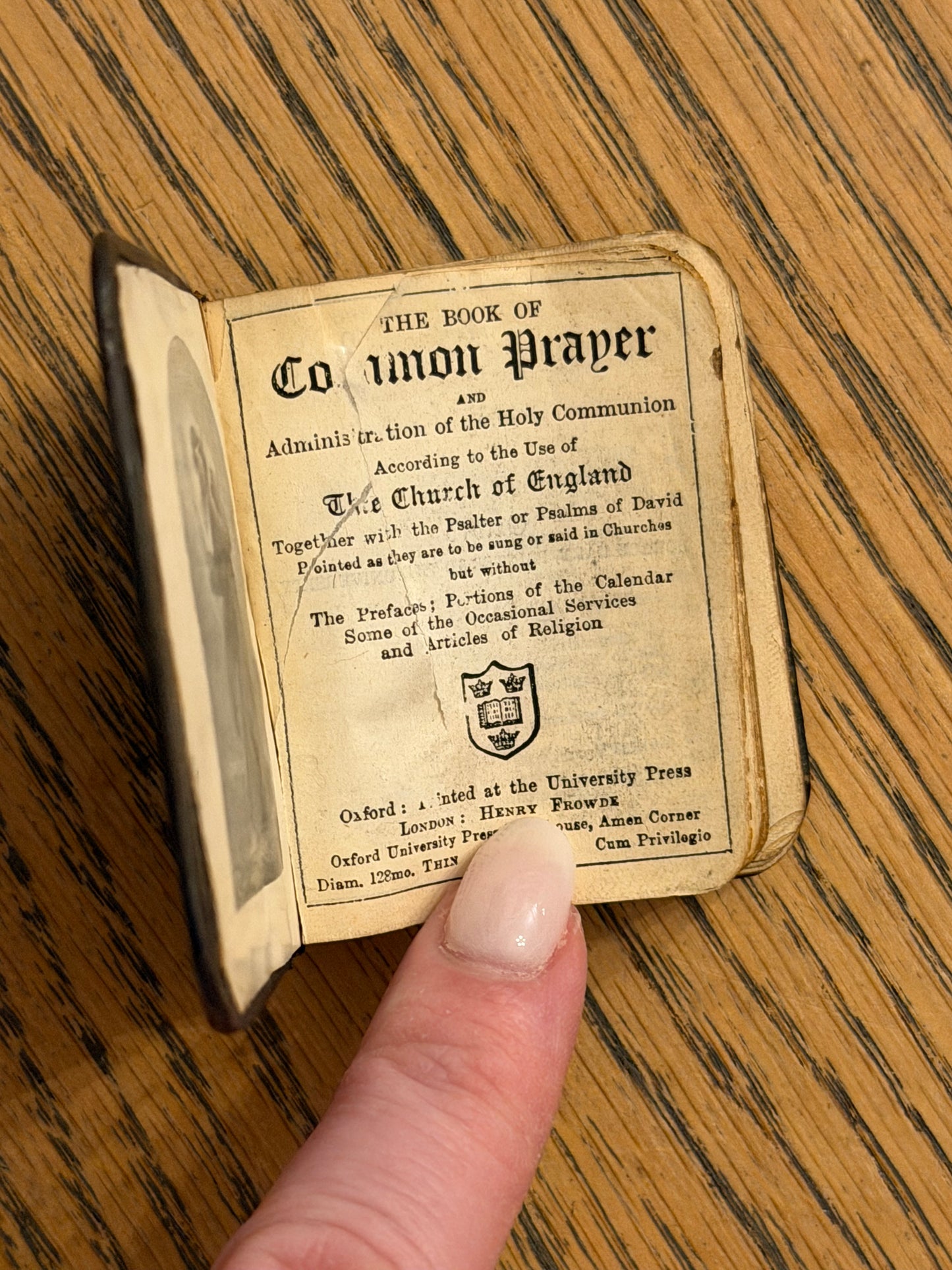 Antique Miniature The Book of Common Prayer with Sterling Silver Cover